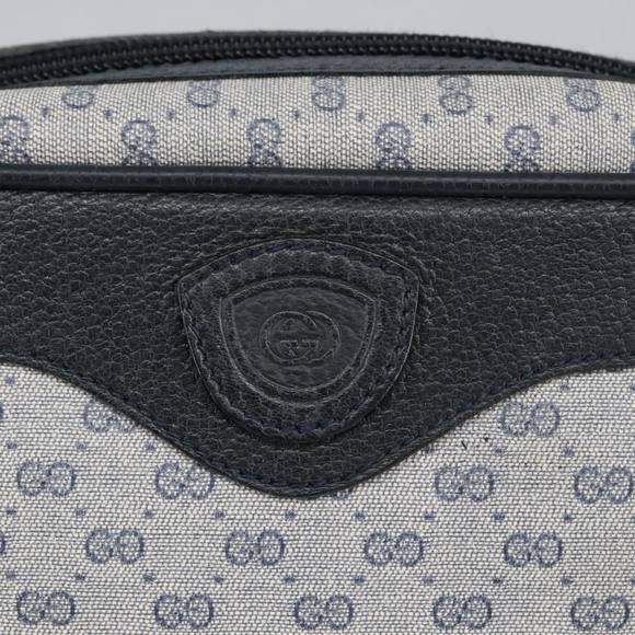 GUCCI Micro GG Supreme Clutch Bag PVC Navy Gold 014 89 0094 Auth 99300 - Picture 8 of 16